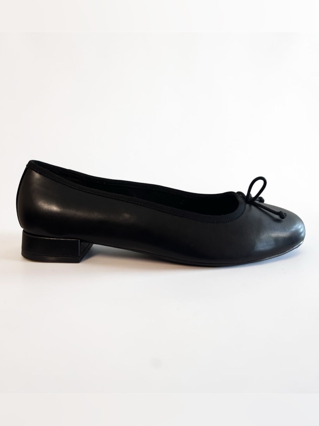 Liz Claiborne Black Leather Bow Ballet Flat Women’s Size 11 W